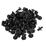 50個の乗り物12.8ミリメートル穴ブラックドアプラスチック製の交換用リベットファスナー