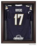 マウント思い出San Diego Chargersブラウンフレーム入りロゴジャージーDisplayケース