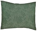 SheetWorld Crib / Toddler Percale Baby Pillow Case - Floral Forest Green - Made In USA by sheetworld