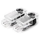 2PCS LEDゴーストシャドーライトロゴプロジェクター車のドア礼儀レーザーアウディのための