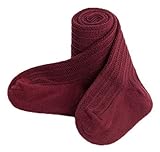 (スマイル ワキキ)Smile YKK ケーブル ニット ベビータイツ キッズ 女の子 レギパン 棗色縦模様 31