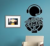 古い学校Gamerヴィンテージビデオゲームデカールステッカー壁Boy Girl Teen子スポーツFight