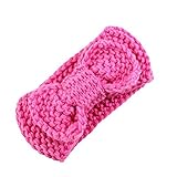 Novolix Baby Hair Band Elastic Knitted Headbands Soft Crochet Band Cute Big Bowknot Knotted Head Wra