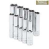 1 / 4 in。ドライブDeep 10ピースメトリックソケットセット( )