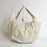 【選べる3カラー】スタッズトートバッグ グレー ホワイト ラインストーントートバッグ ブラック オールシーズン使える マザーズバッグ 141007 (ホワイト)