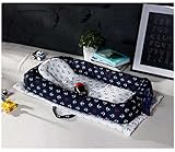 ベッドインベッド　添い寝ベッド ベビーベッド　枕付き　かわいい　出産祝い (ブルー)