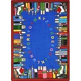 Joy Carpets Kid Essentials Language & Literacy Read and Learn Rug Multicolored 7'8 x 10'9 [並行輸入品]