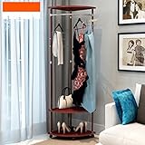 DEWEL コートラック コートハンガー コート掛け ハンガーラック  衣類収納 リビング収納 玄関収納  シンプルなソリッドウッド 着陸コートラック 子供ファッション服ハンガー 寝室ハンガー 便利 (3)