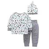 Tovadoo 子供服 ベビー服 男の子 トップス+ズボン＋ハット セットアップ 長袖 秋冬 矢柄 可愛い ファッション 部屋着 パジャマ