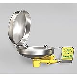 Bradley S19-220DC Safety Eyewash with Hinged Dust Cover and Stainless Steel Bowl, Wall Mount, 0.4 GP