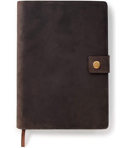 BE-TOOL A5 Refillable Leather Traveler's Notebook - Vintage Journal With Lined Paper, 192 Pages