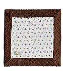 Baby LUXE Lovey/Security Blanket - Airplanes on Brown Minky by Polka Dot Moon