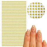 ラインストーンシール デコシール ジュエリータイプ イエロー 3mm 640粒 強力粘着 キラキラ 装飾シール DIY 推し活 うちわ ハンドメイド NYANDELMO ND-0269-R01-YE-3mm