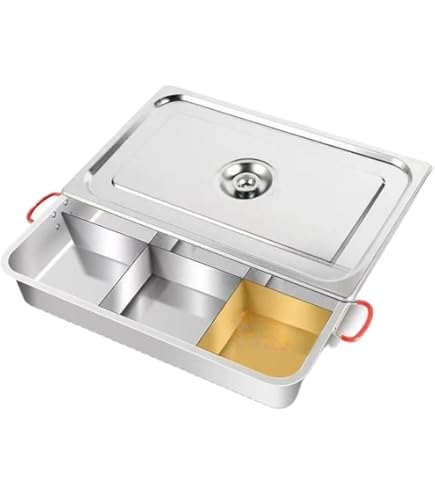 焚*く様 おでん鍋　業務用　４ツ仕切り まとめ売り 8個セット Amazon | GiDoKe おでん鍋 IH対応 角 仕切り鍋 業務用 家庭用