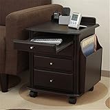 サイドテーブル サイドワゴン 収納家具 ダークブラウン