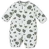 西松屋 [EFD] フリース長袖コンビドレス（ウシ柄） 【新生児50-60cm】