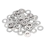 Fenteer パッド　フェンダー　ナット　フラット　ワッシャー　ステンレス　M4 M6　M5　交換用　100個入り　全２タイプ選べ - M4 M6