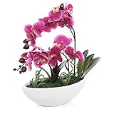 MyGiftプラスチックとファブリック人工オーキッド、装飾合成Plant パープル TB-DECO0559PUR