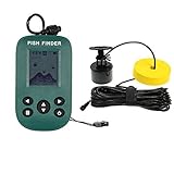 Docooler Portable Fish Finder Dot Matrix LCD Display Fishfinder with Sonar Sensor Transducer Water T