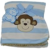 30 X 30 Little Mimos Newborn Blue Baby Blanket by Little Mimos