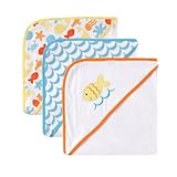 Luvable Friends Hooded Towels, Yellow Fish, 3 Count by Luvable Friends [並行輸入品]