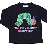 2016年 秋冬 はらぺこあおむし ロゴ プリント 長袖Ｔシャツ THE WORLD OF ERIC CARLE ブラック◇80cm