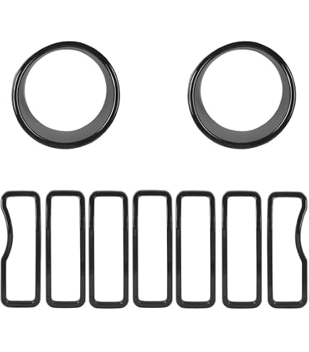 Amazon | Klivex 9PCS のABSエクステリアフロントグリルグリル