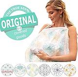 terveテルヴェ ムレない 授乳ケープ 汗っかきの赤ちゃんに優しい 綿100%　ガーゼ 生地 ワイヤー入り 収納袋付き(Botanica-g)