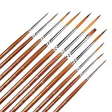 塗装用細筆セット 11 Piece Detail Brush イエロー ATBX-009