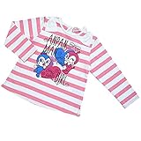 アンパンマン AnpanmanGirl 天竺 ボーダー両肩リボン 長袖Tシャツ fo-ea3530-ea9130 90cm ピンク