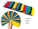 SummitLink (HT71ft) 145Pcs Large Size Heat Shrink Tube Combo Pack Total Length 71ftJumbo heat-shrink