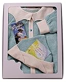 yuga☆【箱入り】「ピエロの2Wayロンパース 60cm + 帽子 2点セット ターコイズ」 オーガニックコットン100% 天然染め ベビー 服 子ども服 キッズ 女の子 男の子 兼用 ボディ カバ