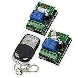 RF 12 V 1つリレースマートワイヤレスリモートコントロールスイッチブラック&ホワイト送信機