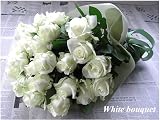 fleurcoco【フラワーギフト】シンプルで上品な白バラの花束30本 WhiteRosebouquet 花言葉『清らかな愛・尊敬・純粋』【誕生日プレゼント 結婚祝い 記念日】