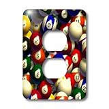 3dRose lsp_962_6 Billiard Balls Pool - 2 Plug Outlet Cover [並行輸入品]
