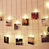 EDLUX LEDストリングライト 20LED写真/絵クリップ DIY吊り下げる飾り 2.2Ｍ イルミネーションライト 電池駆動式