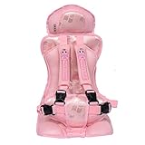 Happy baby 1歳～6歳 幼児用 学童用 自動車用簡易式チャイルドシート 取り付け簡単　子供キッズ携帯式持ち運びに便利　保護　簡易型　座席 (Pink) ジュニアシート [並行輸入品]