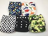 POCKET CLOTH DIAPERS WITH 10 INSERTS (2 Inserts per diaper)-BOY by Happy Flute