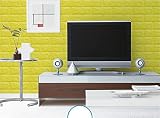 GDXRB 3D壁紙/レンガステレオ壁ステッカー居間寝室レストラン装飾テレビの背景防水自己粘着壁紙、77 * 70 * 1センチメートル= 1個 (Color : Fluorescent green,