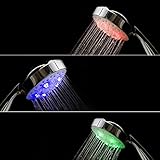 LEDシャワーヘッドハンドヘルドnoバッテリーの色変更水Grow Lightバスルームツール