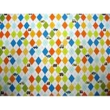 SheetWorld Fitted Square Playard Sheet 37.5 x 37.5 (Fits Joovy) - Argyle White Transport - Made In U