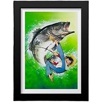 Amazon.co.jp: 釣りキチ三平 ポスター キャンバス ルアー バス