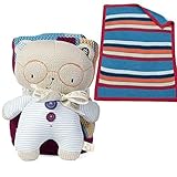 Bizzi Growin Hopscotch Boys Knitted Toy and Blanket by Bizzi Growin