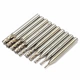 Sndy 10ピース 1.5~6mm 4 フルートエンドミルカッター6mm シャンクストレートシャンクドリルビット