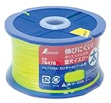シンワ測定 ポリエステル水糸 リール巻 蛍光イエロー 太 0.8mm 270m 78478