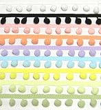 手芸用ポンポンブレード 10mm玉 1メートル入り (ホワイト)