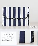 母子手帳ケース ジャバラ Lサイズ 収納力抜群 ファムベリー 2人分 マルチケース 通帳ケース 出産準備 大容量 日本製 ストライプブルー