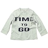 《H28年秋冬物》KICKY VILLAGE(キキイ ビレッジ) 天竺TIME TO GO長袖Tシャツ 80cm/グレー NO.KV-15404