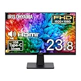 アイリスオーヤマ モニター 23.8インチ スピーカー内蔵 IPSパネル USB Type-C対応 Type-C 給電 60W給電 HDMI