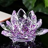 inverlee Lotusクリスタルガラス図PaperweightオーナメントFeng Shui家庭用装飾コレクション